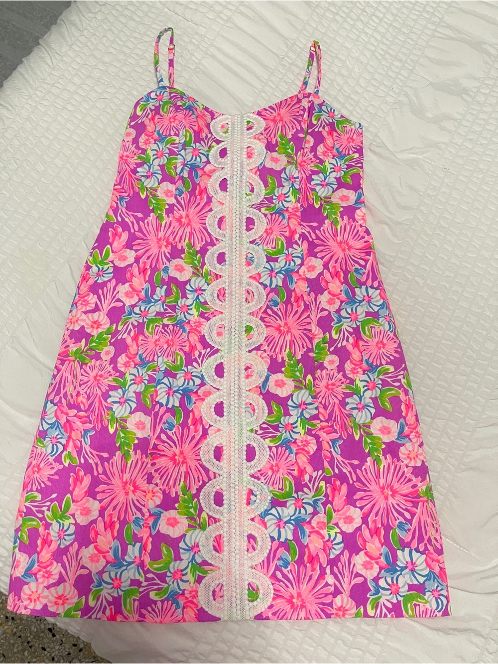 Lilly Pulitzer Pink Floral Tie-Shoulder Dress